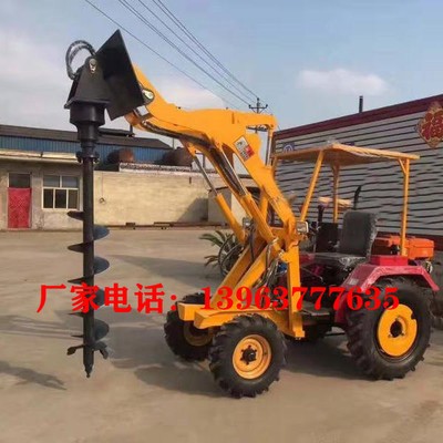 農(nóng)用抓木抓草機(jī)小型柴油動力的鏟車一機(jī)兩用的輪式裝載車