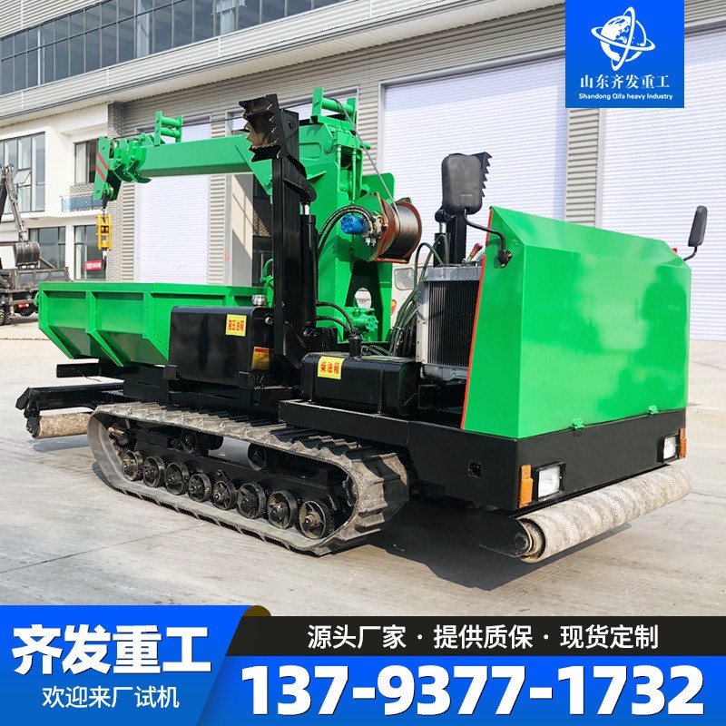 3噸小型履帶隨車(chē)吊全地形鋼制履帶自備吊隨車(chē)起重自卸車(chē)箱運(yùn)輸車(chē)