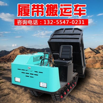 農(nóng)用自卸運輸車設備小型山地果園履帶爬山虎不銹鋼拉料車機器