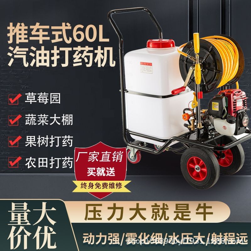 汽油打藥機(jī)手推式電動(dòng)打藥機(jī)消毒養(yǎng)殖場(chǎng)專用農(nóng)用高壓四沖程噴霧器