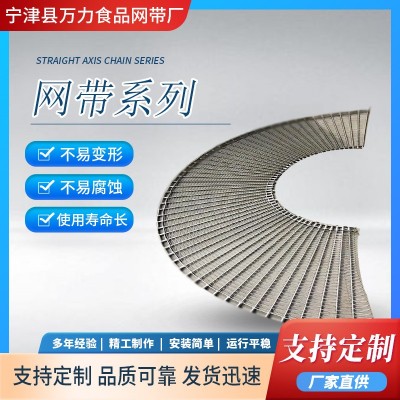 食品輸送機(jī)網(wǎng)帶網(wǎng)鏈冷凍帶魚(yú)段輸送不銹鋼傳動(dòng)帶金屬編織鏈網(wǎng)